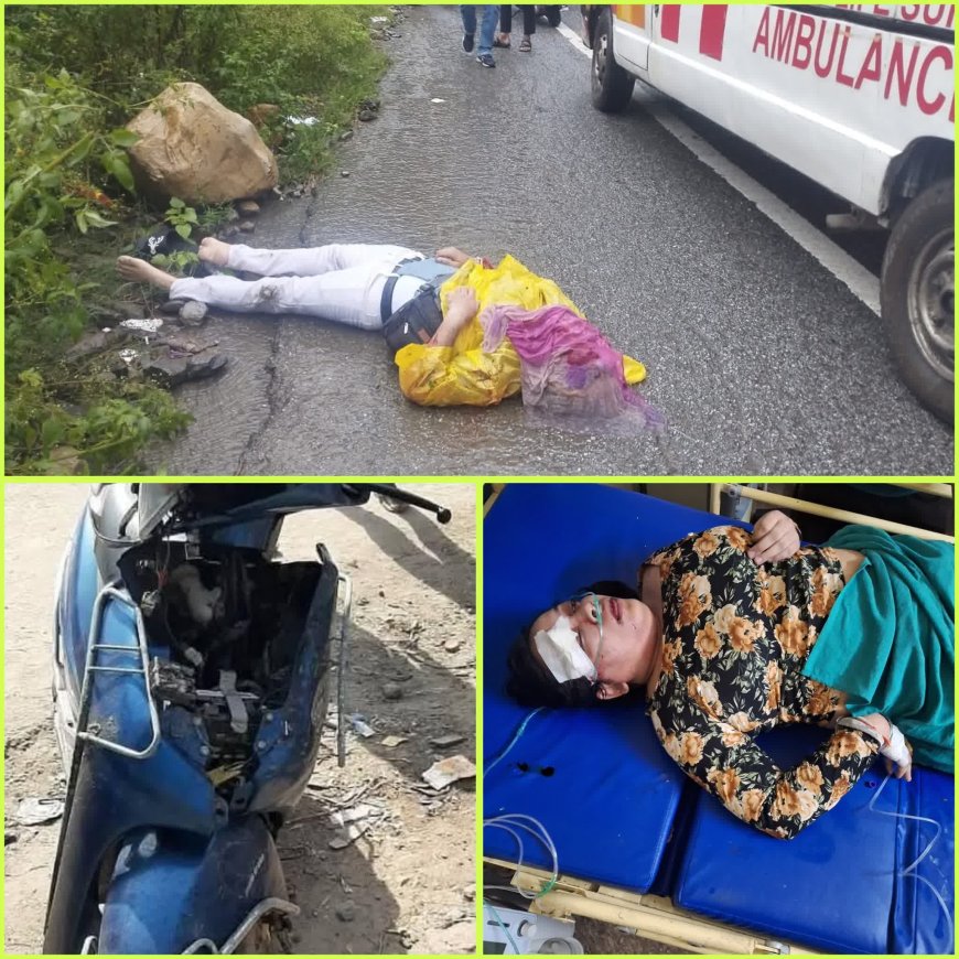 चंबा से ऋषिकेश आ रहे स्कूटी सवार युवक की बोल्डर की चपेट में आने से मौत, साथी महिला की हालत गंभीर