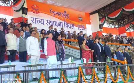 Uttarakhand: उत्तराखंड रजत जयंती पर देहरादून में रैतिक परेड मुख्यमंत्री ने की कई घोषणाएं