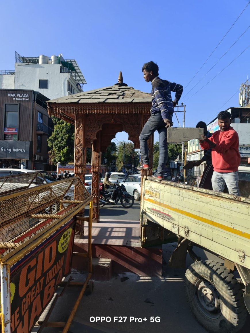 *भ्रामक वीडियो पर एमडीडीए का खंडन, दिलाराम चौक पर बना गज़ीबो हटाया नहीं, स्मार्ट सिटी सौंदर्यीकरण कार्य के चलते किया जा रहा है स्थानांतरित*