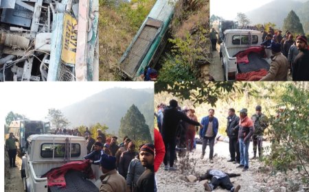 🚨 उत्तराखंड में बड़ा सड़क हादसा,अल्मोड़ा में यात्रियों से भरी बस खाई में गिरी, 7 की मौत, 12 घायल, मृतकों–घायलों की सूची जारी।