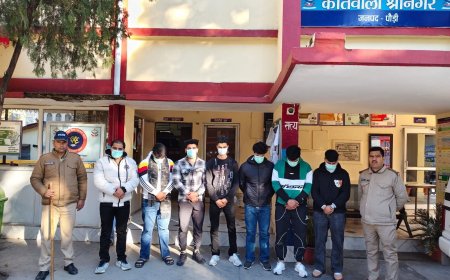 देवभूमि की शांति से खिलवाड़ पड़ा भारी: श्रीनगर में स्थानीय युवकों से मारपीट करने वाले 7 बाहरी पर्यटक गिरफ्तार, कारें सीज।