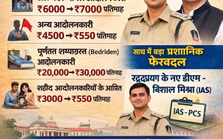 फैसला: राज्य आंदोलनकारियों की पेंशन में इजाफा, कई IAS-PCS अधिकारियों के तबादले — रुद्रप्रयाग को मिला नया डीएम