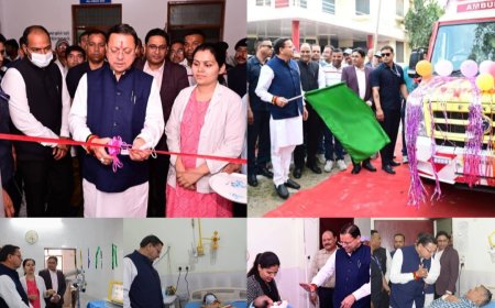 टनकपुर –मुख्यमंत्री धामी ने दी चम्पावत को स्वास्थ्य सेवाओं की बड़ी सौगात, एसीएलएस एम्बुलेंस को दिखाई हरी झंडी, उपजिला चिकित्सालय में आधुनिक फेकोइमल्सीफिकेशन मशीन का लोकार्पण।