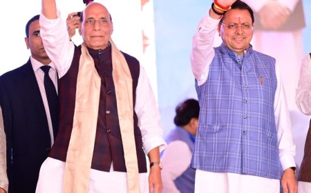 धाकड़ धामी अब हो गए धुरंघर, 2027 में लगाएंगे सिक्सर: राजनाथ सिंह