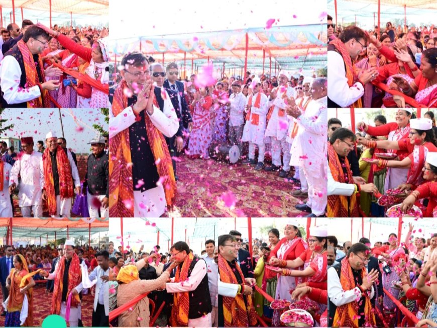 ब्रेकिंग न्यूज़ | दियूरी, खटीमा में होली मिलन समारोह में पहुंचे मुख्यमंत्री धामी, सीएम ने जनसमुदाय संग साझा की होली की खुशियां, पुष्पवर्षा कर जनता ने किया भव्य स्वागत , “खटीमा में दिखा उत्साह, उमड़ा जनसैलाब 🔴