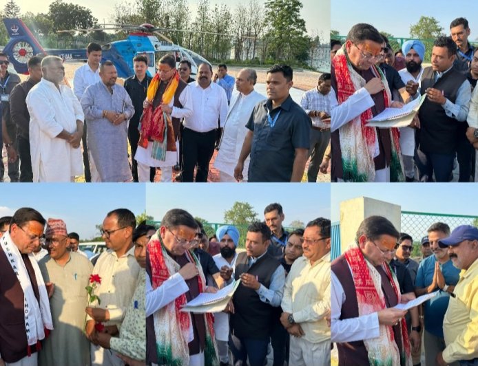 खटीमा में मुख्यमंत्री पुष्कर सिंह धामी का दौरा, समस्याओं के त्वरित समाधान के लिए अधिकारियों को निर्देश